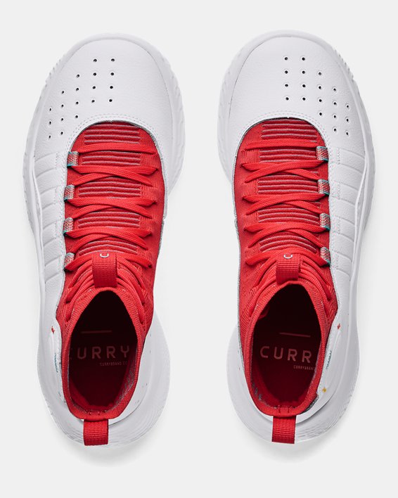 Unisex Curry 4 FloTro Basketball Shoes, White, pdpMainDesktop image number 2